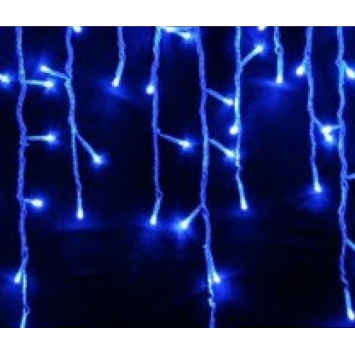 25M 500 LED Blue Icicle Lights with 8 Functions & Memory